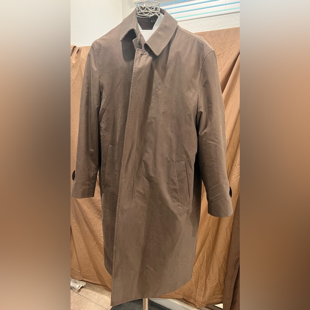 Ralph Lauren Gray Trench Coat Classic Design